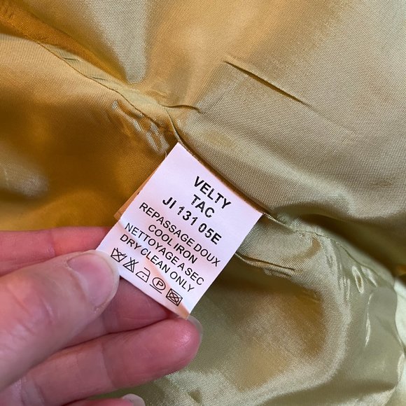 Renato Mucci Green Silk Cocktail Jacket S 42 V Neck and Wide Collar - Picture 9 of 14